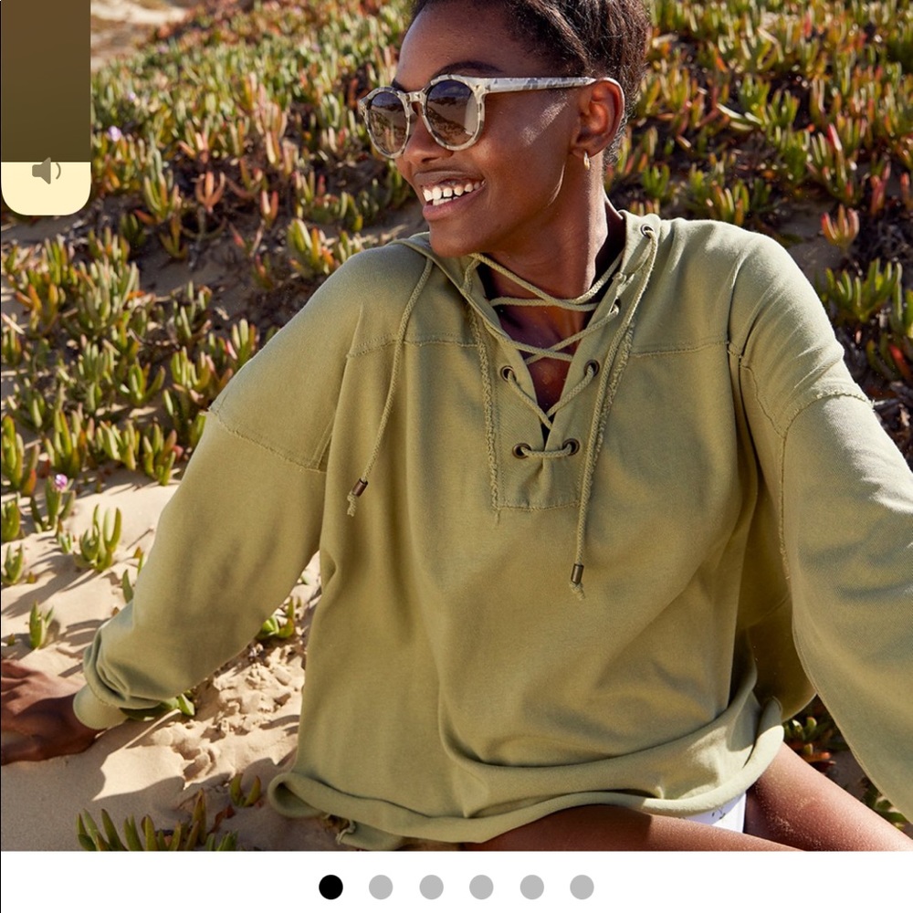 Aerie lace up hoodie